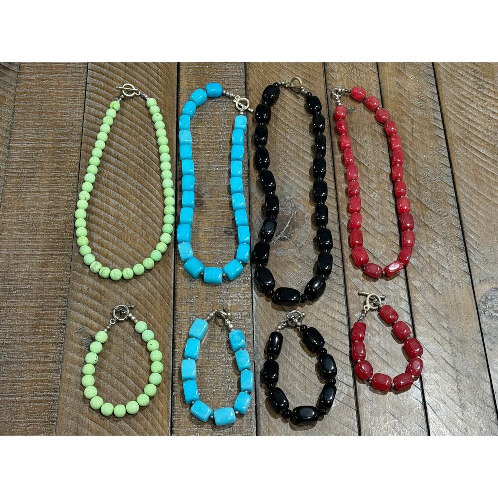 LOT of 4 Vintage Necklace/Bracelet Sets